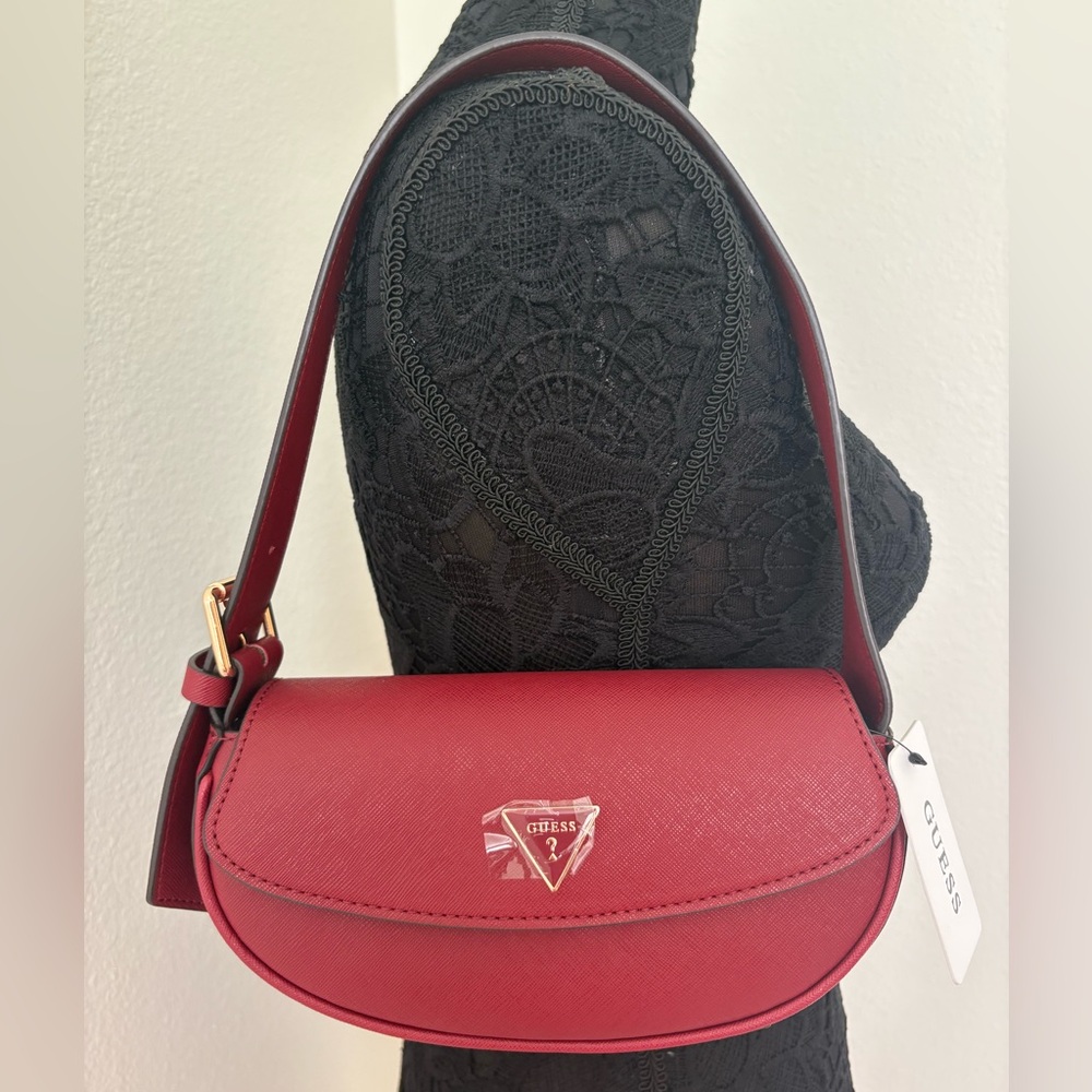Guess Deep Red Shoulder Bag - Picture 3 of 3